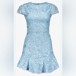 alice and olivia mini dress light icy blue